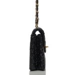 Chanel Vintage Glazed Black Wicker Mini Flap Bag - Image 6