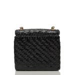 Chanel Vintage Glazed Black Wicker Mini Flap Bag - Image 3