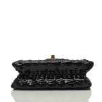 Chanel Vintage Glazed Black Wicker Mini Flap Bag - Image 5