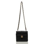 Chanel Vintage Glazed Black Wicker Mini Flap Bag - Image 2