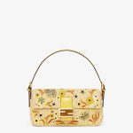 Fendi Baguette 1997 Medium FF Vertigo Jacquard Bag With Embroidery