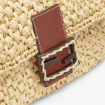 Fendi Baguette Medium Woven Straw Bag - Image 5