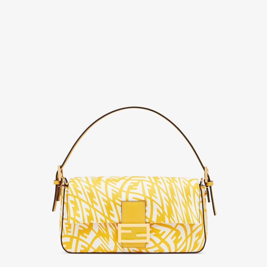 8BR792AFL1F1E8K_01_large-grey Fendi Baguette 1997 Medium Glazed Canvas Bag - Image 1