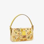 Fendi Baguette 1997 Medium FF Vertigo Jacquard Bag With Embroidery - Image 2