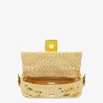 Fendi Baguette 1997 Medium FF Vertigo Jacquard Bag With Embroidery - Image 4