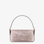 Fendi Baguette 1997 Medium Pink Lizard Leather Bag - Image 3