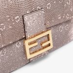 Fendi Baguette 1997 Medium Pink Lizard Leather Bag - Image 5