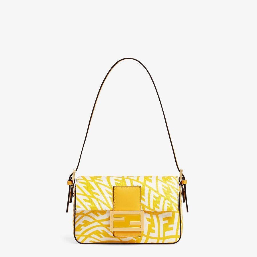 8BS049AFL1F1E8K_01_large-grey Fendi Baguette 1997 Mini Glazed Canvas Bag - Image 1