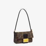 Fendi Baguette 1997 Mini Brown Jacquard FF Vertigo Bag - Image 2