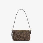 Fendi Baguette 1997 Mini Brown Jacquard FF Vertigo Bag - Image 3
