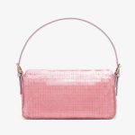 Fendi Baguette 1997 Pink Satin Bag With Sequins - Image 3