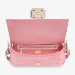 Fendi Baguette 1997 Pink Satin Bag With Sequins - Image 4