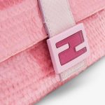 Fendi Baguette 1997 Pink Satin Bag With Sequins - Image 5