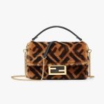 Fendi Baguette Brown Sheepskin Bag