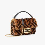 Fendi Baguette Brown Sheepskin Bag - Image 5