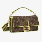 Fendi Baguette Large Roma/Amor Fabric Bag - Image 2