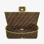 Fendi Baguette Large Roma/Amor Fabric Bag - Image 4