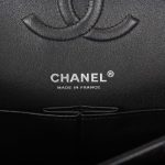 Chanel Shiny SO Black Crumpled Calfskin Quilted Medium Classic Double Flap Bag Black Hardware - Image 8