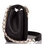 Chanel Entwined Chain Small Flap Bag Black Lambskin Light Gold Hardware - Image 6