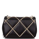 Chanel Entwined Chain Small Flap Bag Black Lambskin Light Gold Hardware - Image 3