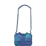 Chanel Tie Dye Quilted Calfskin Medium 19 Flap Bag Rainbow Hardware - Image 2