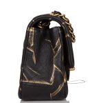 Chanel Mini Rectangular Flap Bag Black and Gold Aged Calfskin Antique Gold Hardware - Image 4