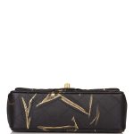Chanel Mini Rectangular Flap Bag Black and Gold Aged Calfskin Antique Gold Hardware - Image 5