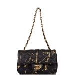 Chanel Mini Rectangular Flap Bag Black and Gold Aged Calfskin Antique Gold Hardware - Image 2