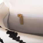 Chanel White and Black Crochet Quilted Calfskin Medium 19 Flap Bag Mixed Hardware - Image 10