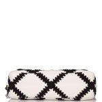 Chanel White and Black Crochet Quilted Calfskin Medium 19 Flap Bag Mixed Hardware - Image 7
