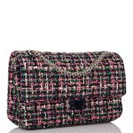 Chanel Pink Multicolor Tweed 2.55 Reissue Double Flap Bag 225 Silver Hardware - Image 4