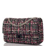 Chanel Pink Multicolor Tweed 2.55 Reissue Double Flap Bag 225 Silver Hardware - Image 5