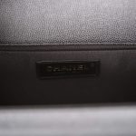 Chanel Black Quilted Caviar Medium Boy Bag Antique Gold Hardware - Image 9