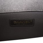 Chanel Medium Boy Bag Black Chevron Caviar Antique Gold Hardware - Image 8