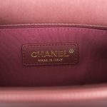 Chanel Plum Metallic Quilted Calfskin Small Boy Bag Antique Gold Hardware - Image 9