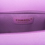 Chanel Purple Quilted Caviar Medium Boy Bag Light Gold Hardware - Image 9
