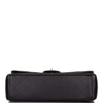 Chanel Maxi Classic Double Flap Bag Black Quilted Caviar Silver Hardware - Image 7