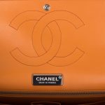 Chanel Orange Alligator Jumbo Classic Double Flap Bag Silver Hardware - Image 7