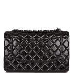Chanel SO Black Shiny Crumpled Calfskin Jumbo Classic Double Flap Bag Black Hardware - Image 5
