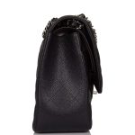 Chanel Jumbo Classic Double Flap Bag Black Caviar Silver Hardware - Image 5