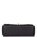 Chanel Jumbo Classic Double Flap Bag Black Caviar Silver Hardware - Image 6