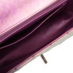 Chanel Mini Rectangular Flap Bag Purple Iridescent Lambskin Light Gold Hardware - Image 8