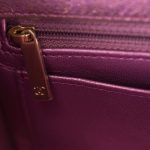 Chanel Mini Rectangular Flap Bag Purple Iridescent Lambskin Light Gold Hardware - Image 9