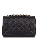 Chanel Mini Rectangular Flap Bag Black Lambskin Light Gold Hardware - Image 3