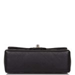 Chanel Mini Rectangular Flap Bag Black Lambskin Light Gold Hardware - Image 7