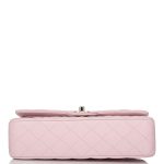 Chanel Rose Clair Quilted Caviar Medium Classic Double Flap Bag Light Gold Hardware - Image 7