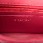 Chanel Pink Quilted Lambskin Rectangular Mini Classic Flap Bag Silver Hardware - Image 7