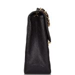 Chanel Vintage Black Quilted Caviar Jumbo Single Flap Bag Gold Hardware - Image 7