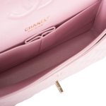 Chanel Metallic Pink Quilted Calfskin Medium Classic Double Flap Bag Light Gold Hardware - Image 8