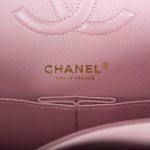 Chanel Metallic Pink Quilted Calfskin Medium Classic Double Flap Bag Light Gold Hardware - Image 9